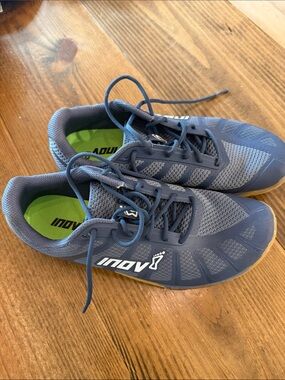 Inov-8 Women’s Navy Athletic Training Shoes with Green Insole